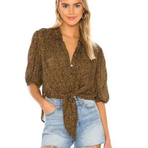 Free People Celia Tie-Front Blouse